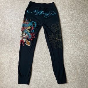 Ed hardy crystal leggings